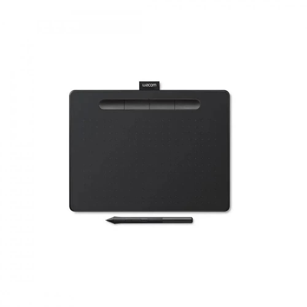 Графический планшет, Wacom, Intuos M CTL-6100K-B (CTL-6100/K0-BX), Разрешение 2540 lpi, Чувствительность к нажатию 4096, 4 программируемые клавиши, 2 клавиши на пере, Размер планшета 264*200*8,8 мм,