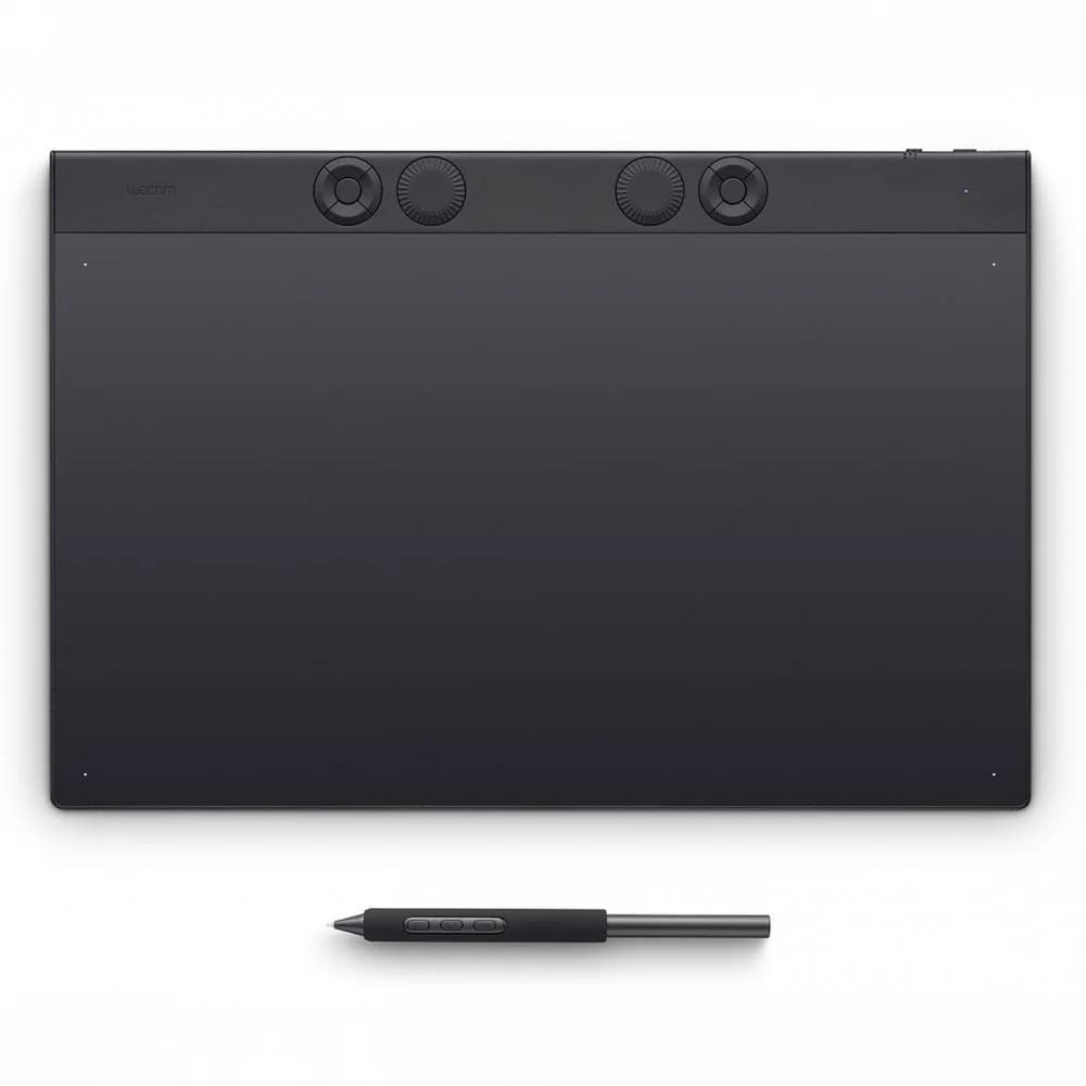Графический планшет, Wacom, Intuos Pro pen tablet large (PTK870K0B), Разрешение 5080 lpi, Чувствительность к нажатию 8192, 6 программируемых клавиш, Размер 377 x 253 x 4-7 мм, Чёрный