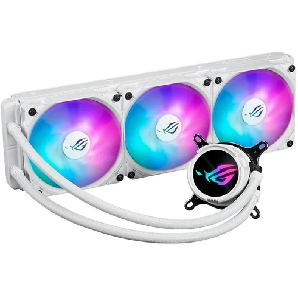 СЖО ASUS ROG STRIX LC III 360 ARGB WHT, AIO, 3xROG STRIX AF-12S ARGB FAN, 1700/AM5, WHITE, BOX
