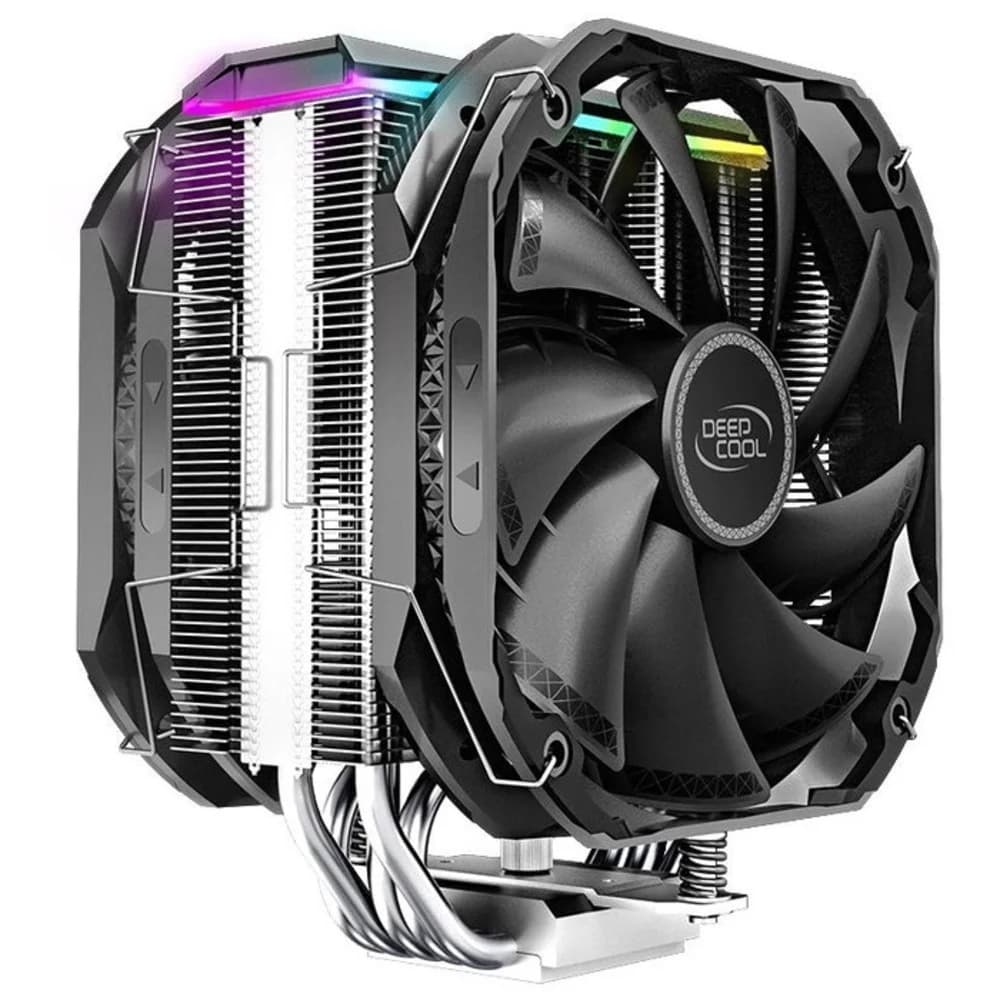 Кулер DeepCool AS500 Plus,S115X/1700/2011/2066/AM4,220W,2x14cm,4pin,Al+Cu,500-1200rpm,70.8CFM,29.2dB