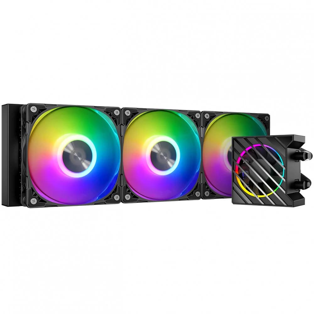 Система водяного охлаждения ID-Cooling DASHFLOW 360 XT Soc-AM5/AM4/1151/1200/2066/1700 4-pin 16-34dB Al+Cu 350W LED Ret