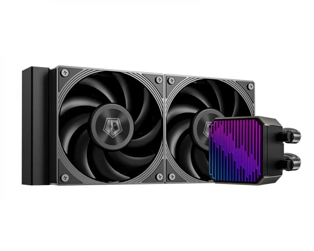 СЖО ID-Cooling DX240 Max Black,S115X/1200/1700/1851/AM4/AM5,300W,2x12cm,3+4pin,2150rpm,32.5dB