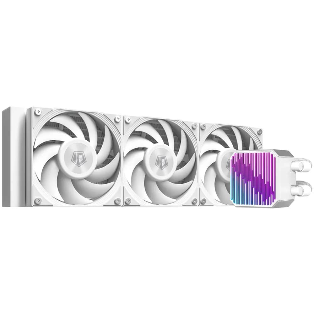 СЖО ID-Cooling DX360 Max White,S115X/1200/1700/1851/AM4/AM5,350W,3x12cm,3+4pin,300+2150rpm,32.5dB