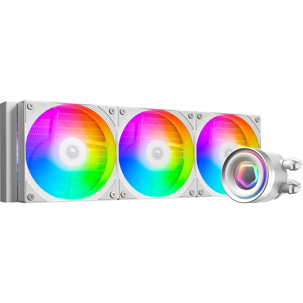 СЖО ID-Cooling FX360 INF White,S115X/1200/1700/1851/AM4/AM5,350W,3x12cm,3+4pin,300+2000rpm,27.2dB