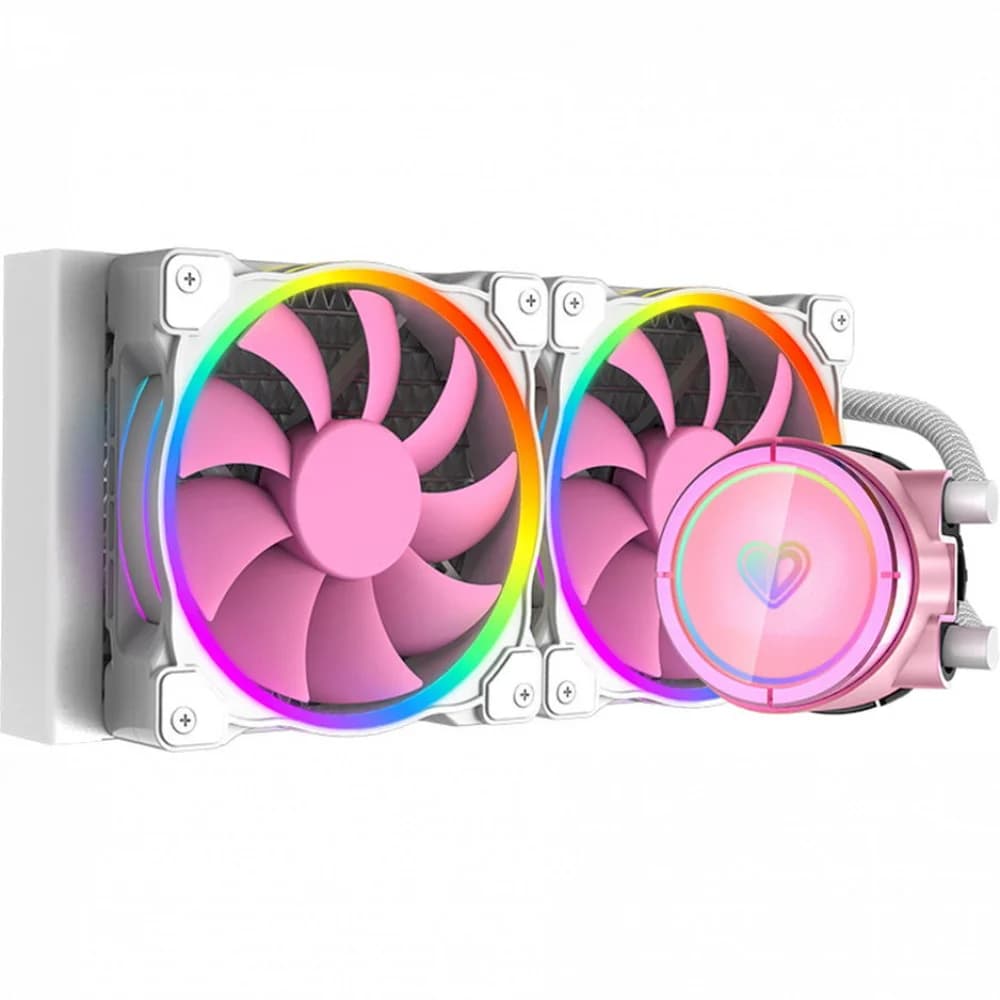 СВО ID-Cooling Pinkflow 240 ARGB, S115X/2011/2066/AM4/TR4, 250W,2x12cm,3+4pin+SATA,2000rpm,33.5dB
