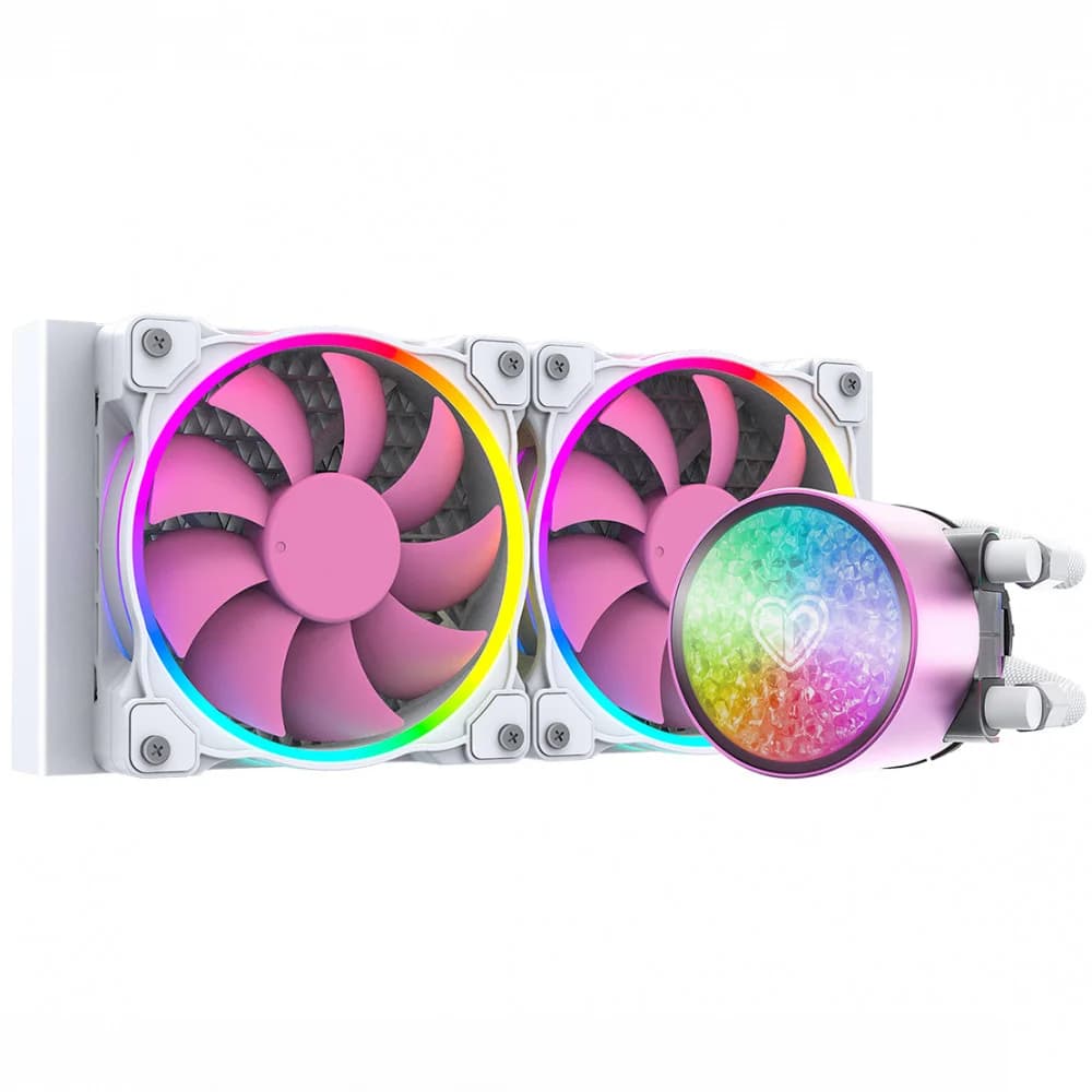 СЖО ID-Cooling Pinkflow 240 Diamond Ed., S115X/2011/2066/AM4, 250W,2x12cm,3+4pin+SATA,2000rpm,33.5dB