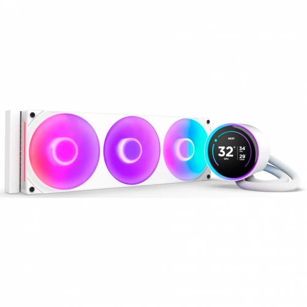 Кулер с водяным охлаждением, NZXT, Kraken Elite 360 RGB V2, RL-KR36E-W2, Intel: LGA 1851/ 1700 / 1200 / 115X, Core i9 / i7 / i5 / i3 / Pentium / Celeron, AMD: AM5, AM4 AMD Ryzen 9 / Ryzen 7 / Ryzen