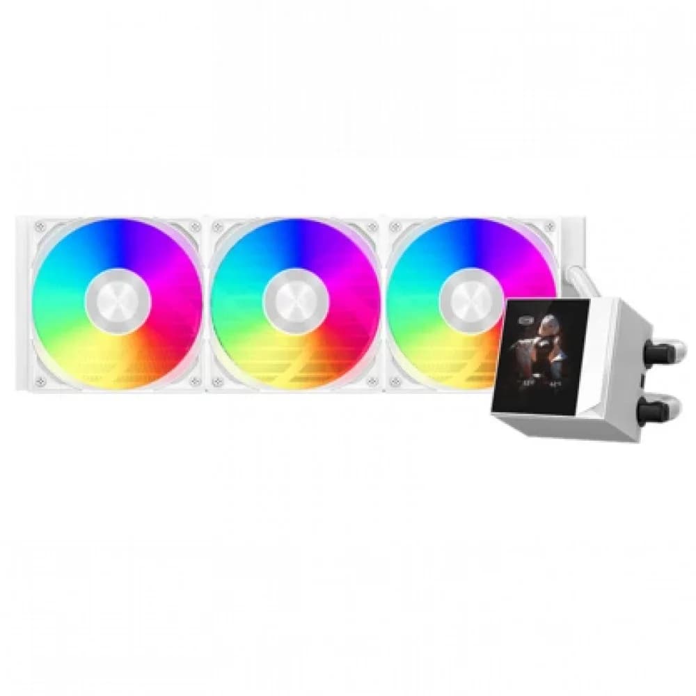 Водяное охлаждение для CPU PCCooler DC360 Pro ARGB Display WH TDP 280W LGA Intel/AMD White