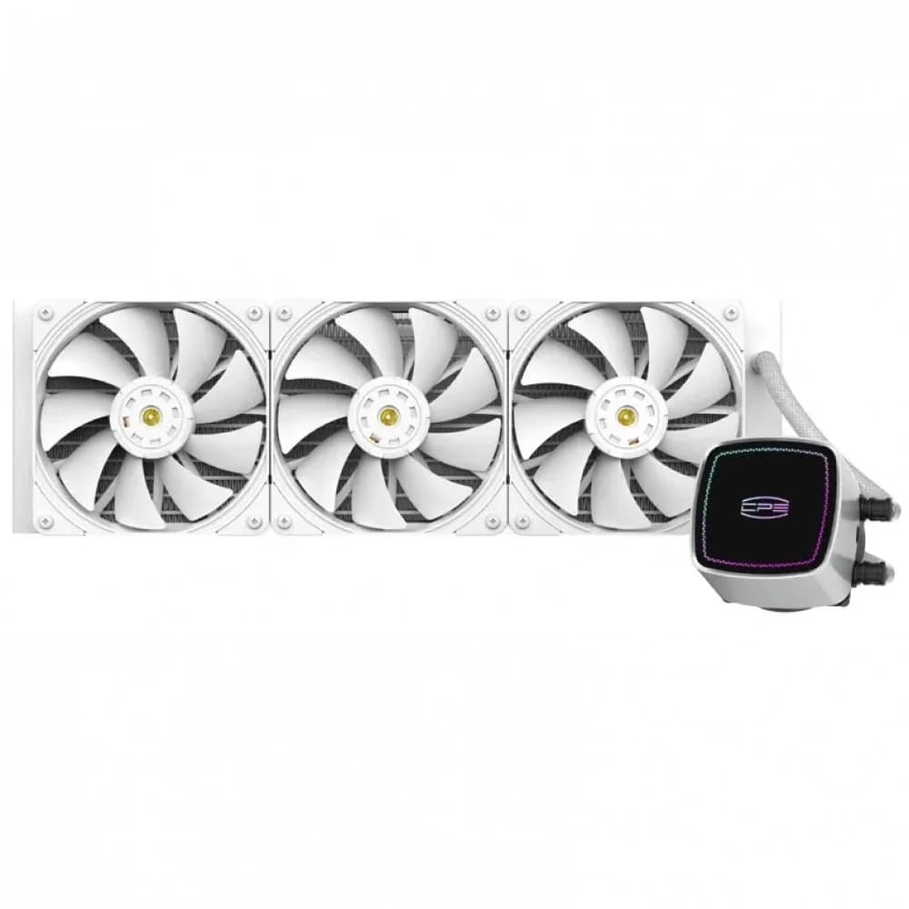 Водяное охлаждение для CPU PCCooler DE360 PRO WH, TDP 300W, Intel LGA115X/1200/1700/1851/20XX, AMD AM3/AM4/AM5, 3200RPM±10%, 86.73CFM, 32dBA, White