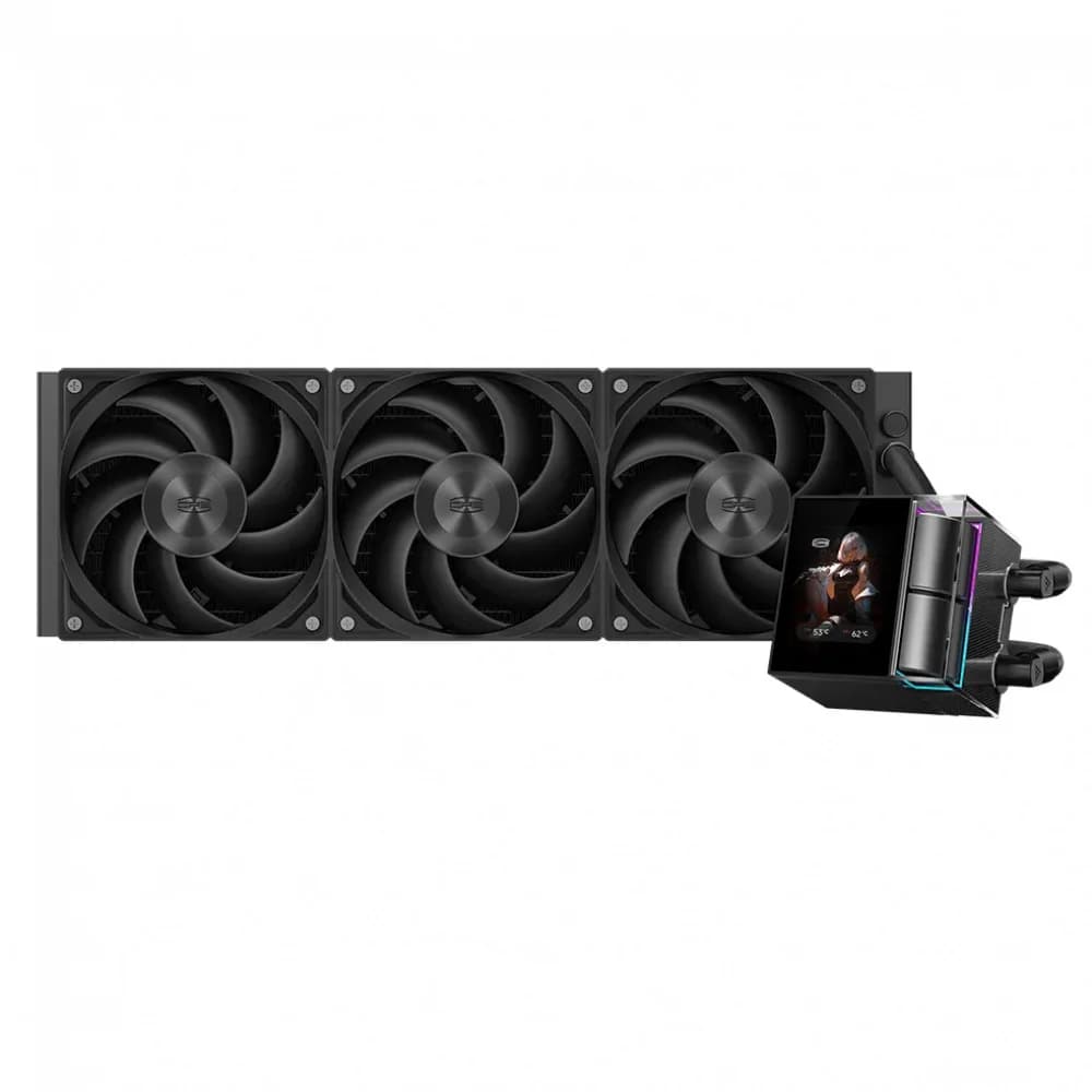 Водяное охлаждение для CPU PCCooler DS360 Display BK 115X/1200/1700/1851/AM4/AM5 Черный