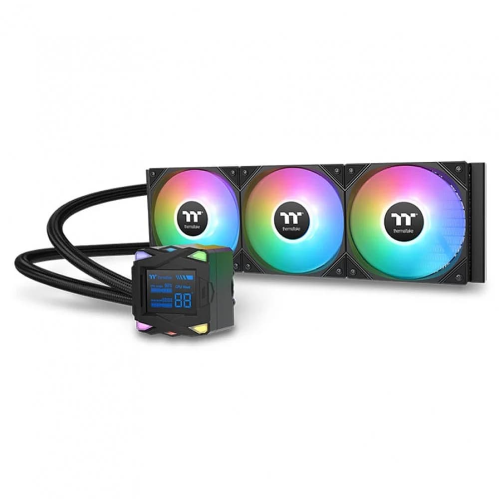 Кулер с водяным охлаждением, Thermaltake, LA 360 S ARGB Sync All-In-One, CL-W462-PL12SW-A, Intel LGA 2066/2011-3/2011/1851/1700/1200/1156/1155/1151/1150 и AMD AM5/AM4/AM3+/AM3, TDP 360W, 3*120мм ARG