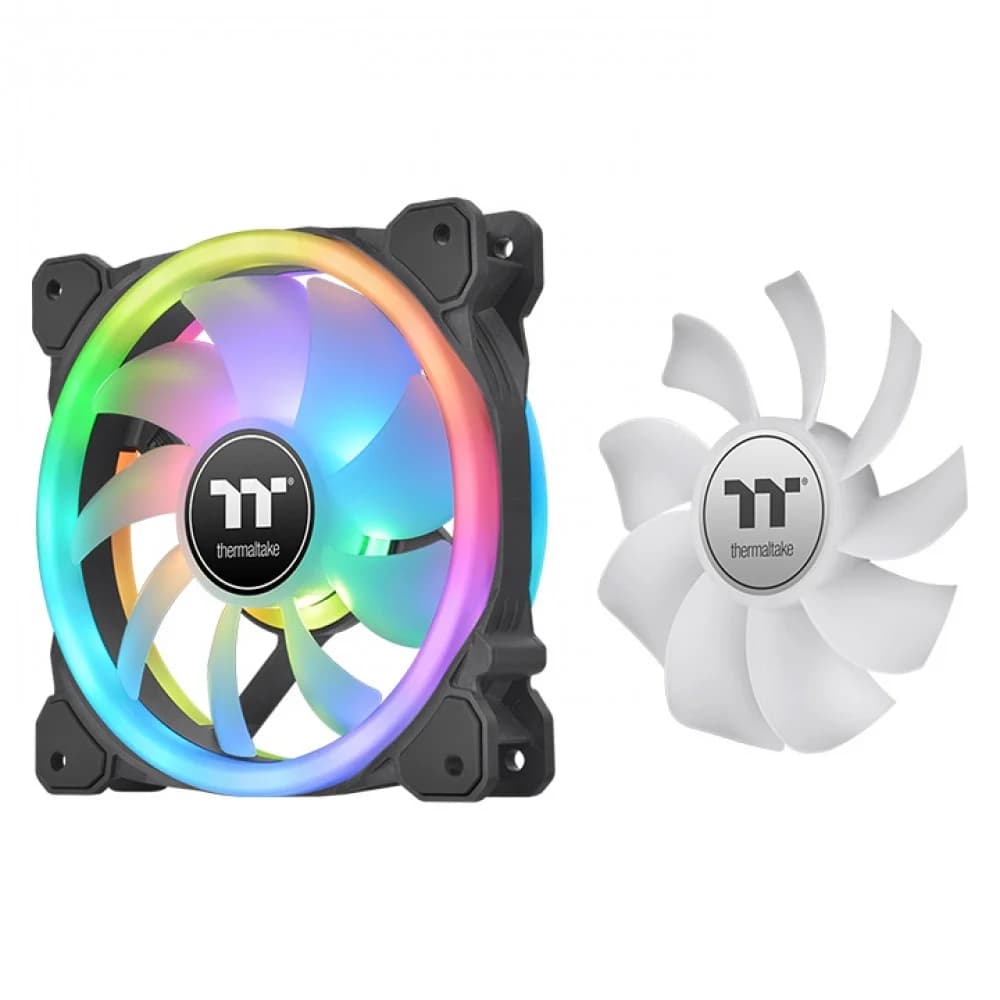 Кулер для компьютерного корпуса, Thermaltake, SWAFAN 14 RGB, CL-F138-PL14SW-A, Вентилятор 140мм, 500-2000 об.мин, USB 2.0 (9 Pin), Подсветка ARGB, Габариты 140х140х25мм, Чёрный