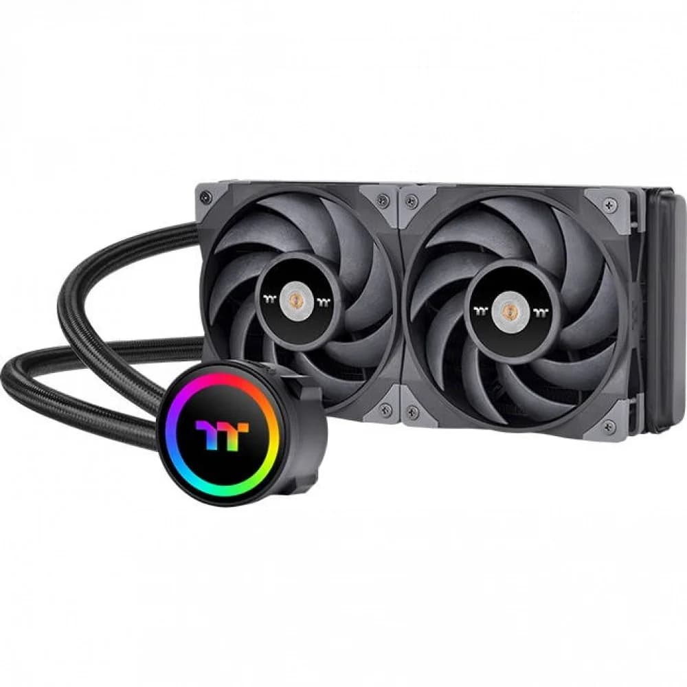Кулер с водяным охлаждением, TOUGHLIQUID 240 ARGB Sync All-In-One, CL-W319-PL12BL-A, Intel LGA 2066/2011-3/2011/1700/1200/1156/1155/1151/1150AMD AM4/AM3+/AM3/AM2+/AM2/FM2/FM1, 2*120мм вентилятора, П