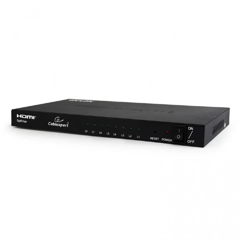 Разветвитель HDMI Cablexpert DSP-8PH4-03, 1х8 Splitter, 4K 30Hz, HDCP v.1.4