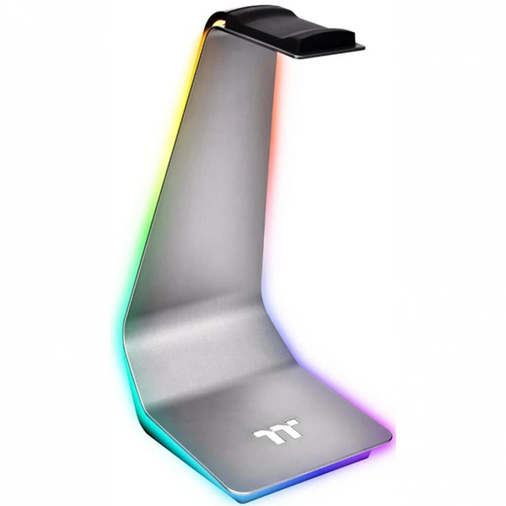 Подставка для наушников, Thermaltake, Argent HS1 RGB, GEA-HS1-THSSIL-01, USB 3.0, Размер154x124x264mm, Алюминиевая конструкция, Противоскользящая основа, Алюминиевый