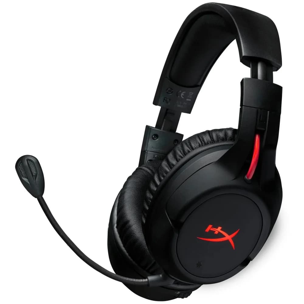 Гарнитура, HyperX, Cloud Flight Wireless, HX-HSCF-BK/EM, Микрофон съёмный гибкий, Динамики 50 мм, 20-23000гц, 3.5 мм + USB для зарядки, Wireless 2.4GHz, Чёрный