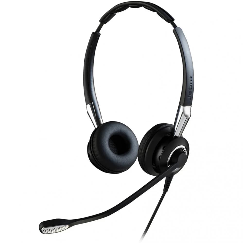 Гарнитура, Jabra, 2409-820-204, Jabra BIZ 2400 II Duo QD, Проводная, Шумоподавление, два динамика, накладные, Искусственная кожа