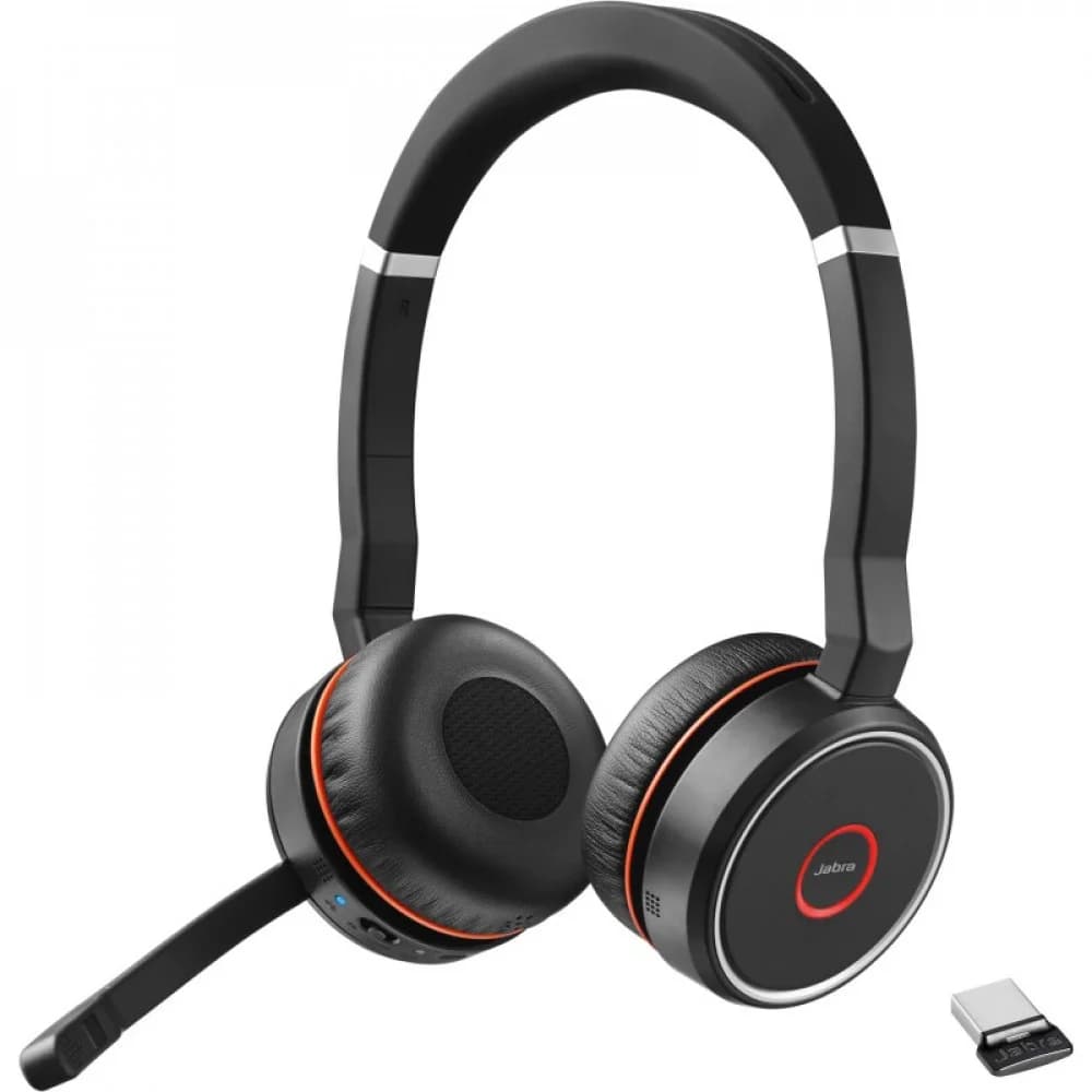 Гарнитура, Jabra, 7599-842-109, Jabra Evolve 75 SE, Link380a MS Stereo, Беспроводная, Bluetooth 4.2, Шумоподавление, USB A, накладные