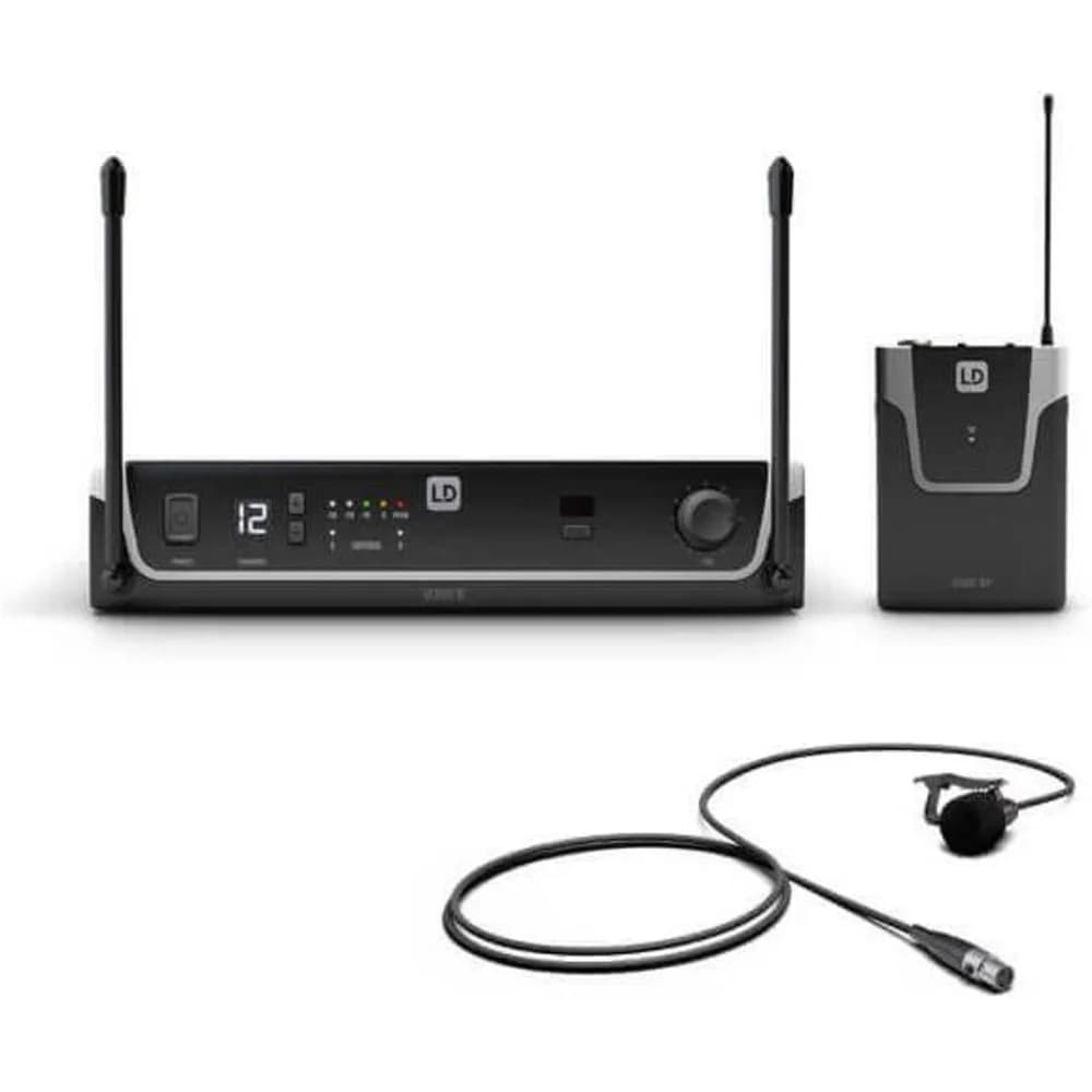 LD SYSTEMS Микрофон LDU305BPL Радиосистема с петличным микрофоном и поясным передатчиком, 12 каналов, передача 100 метров, 10 часов работы передатчика с двумя батарейками АА, до 6 систем в работе од