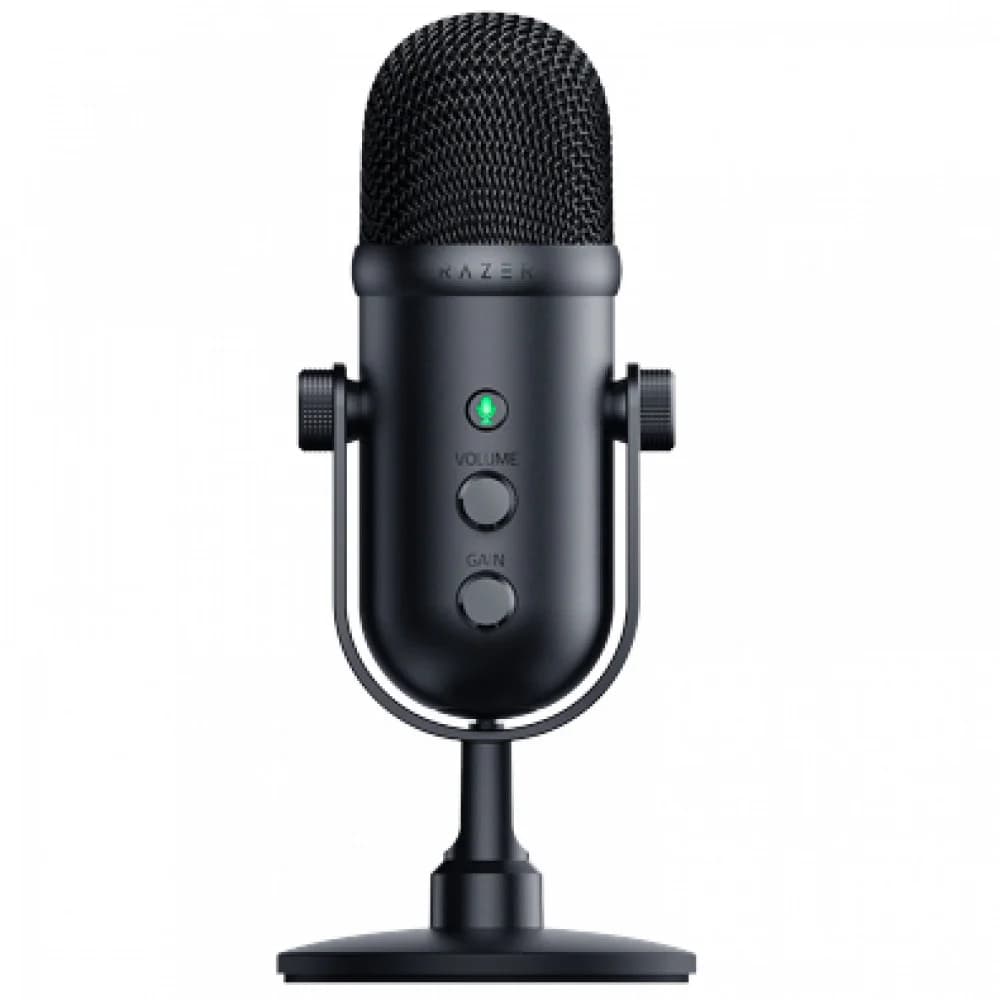 Микрофон, Razer, Seiren V2 Pro, RZ19-04040100-R3M1, кардиоидный микрофон, диапазон частот от 20 Гц до 20 кГц, чувствительность –34 дБ (1 В/Па при 1 кГц). макс. уровень звукового давления (SPL): 120