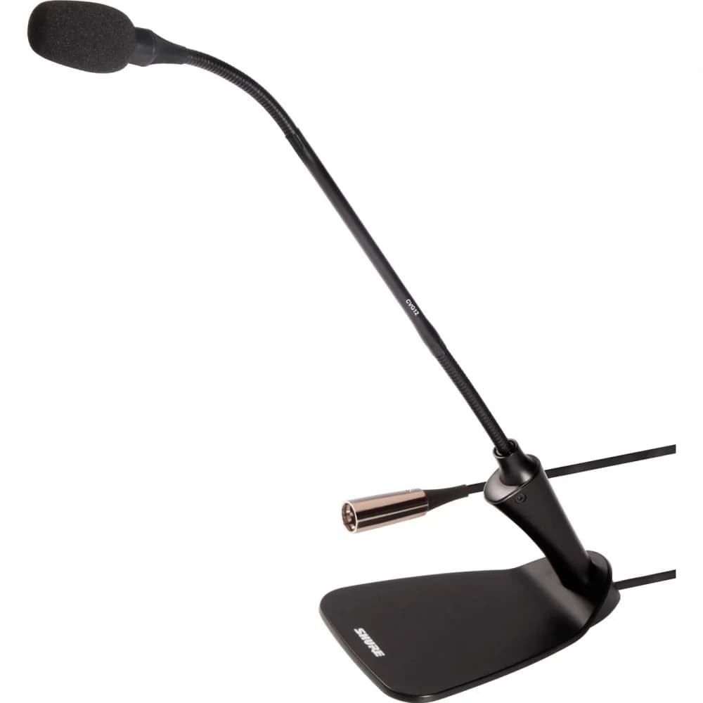 Конденсаторный кардиоидный микрофон на гусиной шее Shure CVG12D-B/C. Shure CVG12 - Серия микрофонов на гусиной шее с настольной базой, встроенным предусилителем и светодиодной индикацией для использ