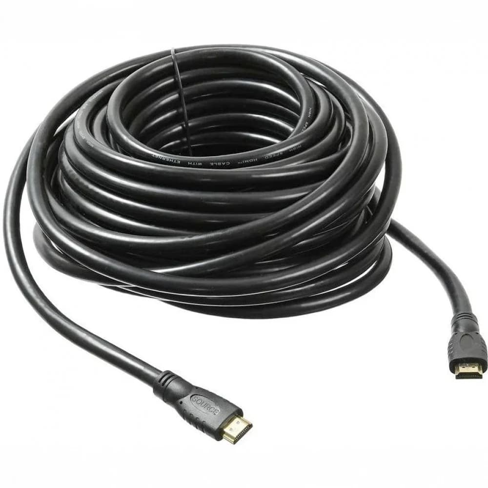 Кабель аудио-видео Buro HDMI (m)/HDMI (m) 20м. Позолоченные контакты черный (BHP HDMI 2.0-20)