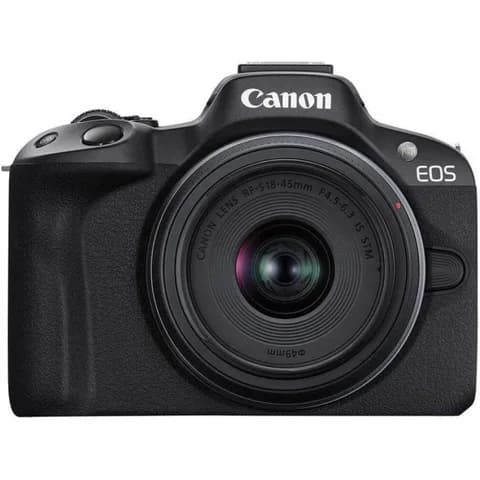 Цифровая камера Canon EOS R50, + RF-S 18-45 mm IS STM, 24.2Mpx, JPEG/RAW, Wi-Fi, BT, Black
