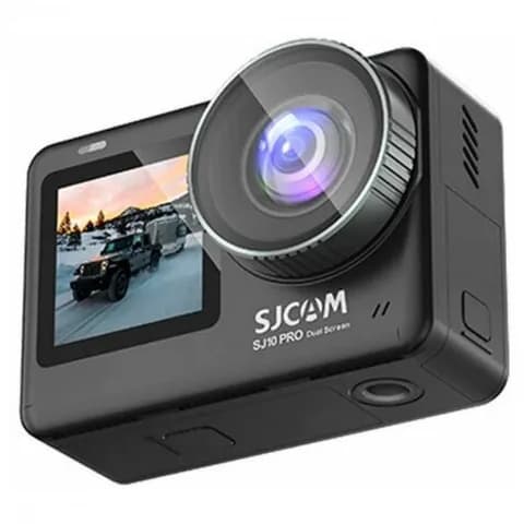 Экшн-камера, SJCAM, SJ10 PRO DUAL SCREEN, 4K/60fps, Sony IMX377 12 МП 170°, Wifi 10 м/2,4 & 5 Hz, Slow motion, Чипсет Ambarella H22S85, 1300mAh, 2.33" сенсорный дисплей, Чёрный