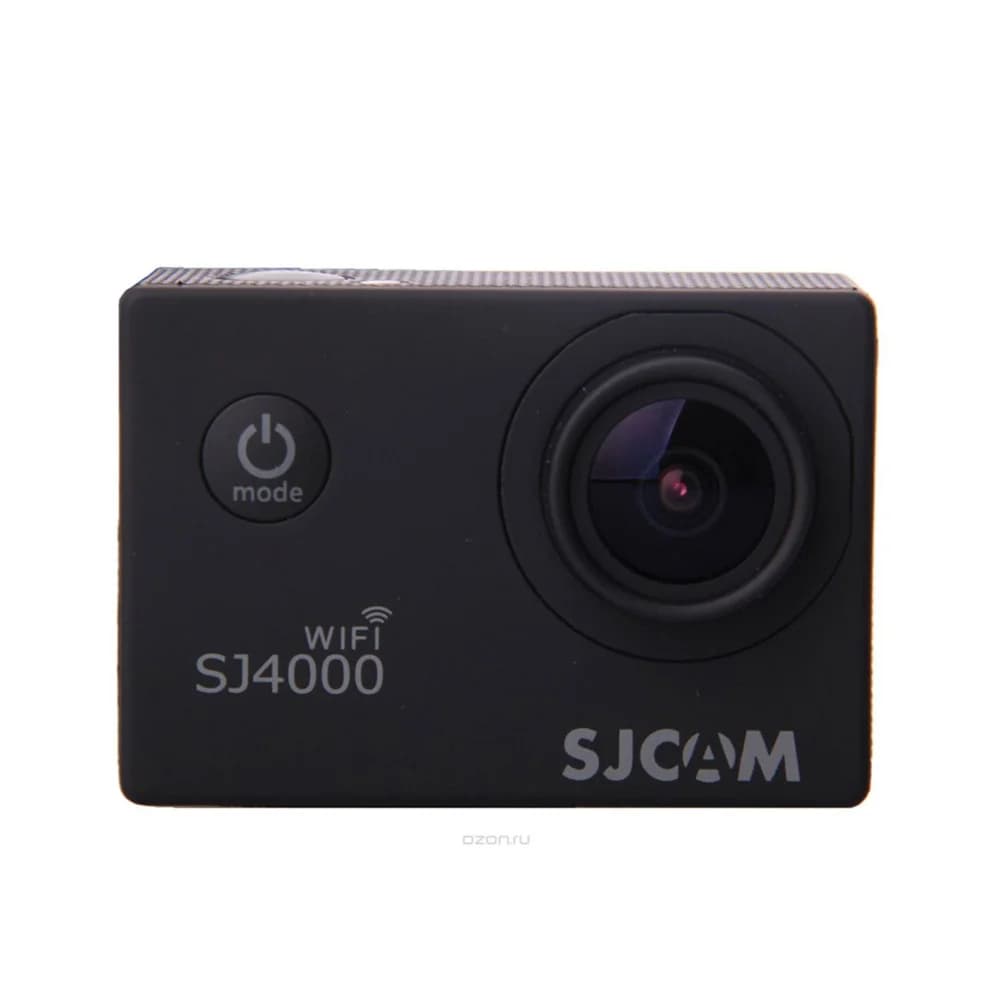 Экшн-камера, SJCAM, SJ4000WIFI, 1080P/30 к/с, MicroSD до 32 Гб, Процессор NTK 96655, Разрешение фото 4032х3024, 12 МП 170°, Wifi 10 м , 900mAh, 1.5" сенсорный дисплей, Чёрный