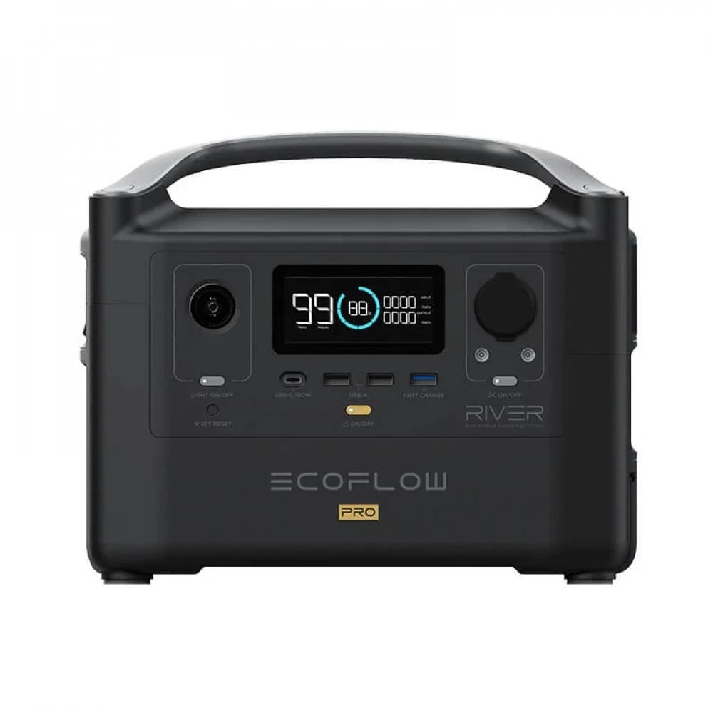 Зарядная станция EcoFlow RIVER Pro EU, 720Wh, 600W(1200W), 230V(50Hz)
