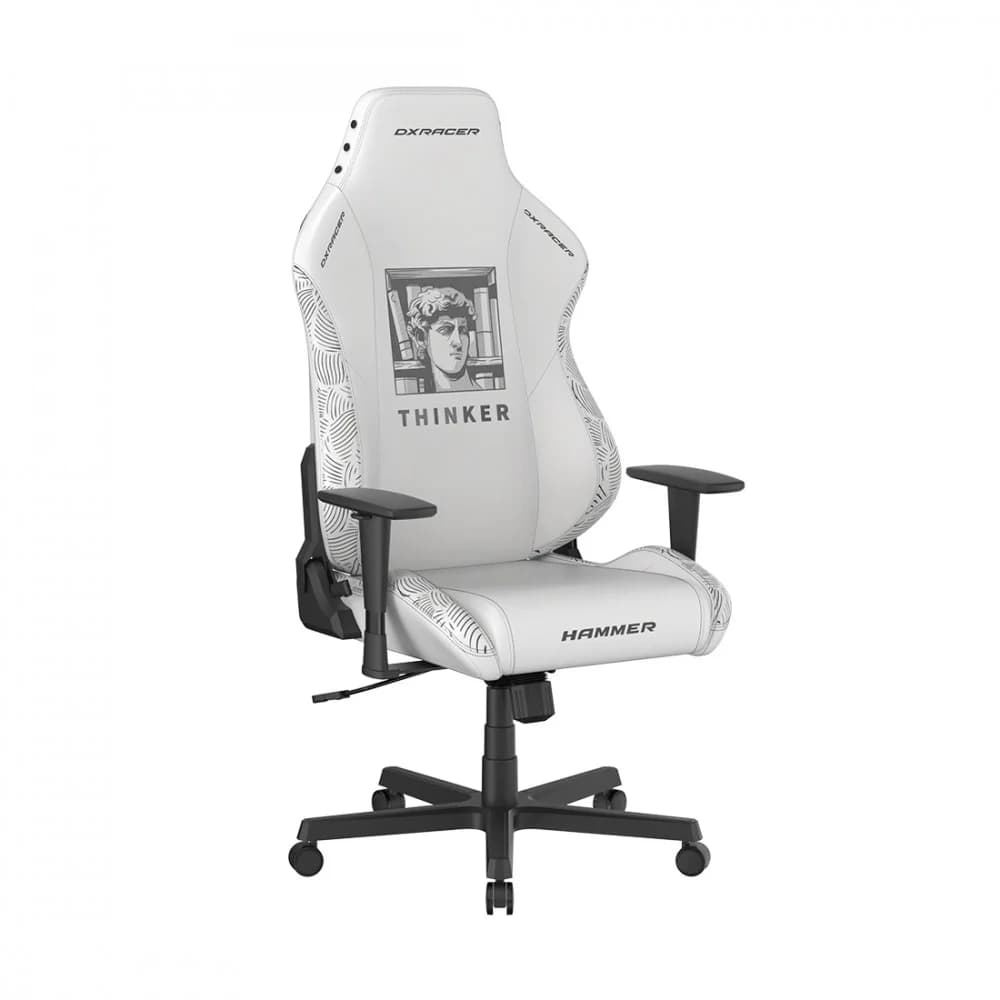 Игровое компьютерное кресло, DX Racer, GC/LHE23LTA/THINKER, Hammer series, Грузоподъемность рек: 115 кг, Рекомендуемый рост: 190 см. Эко-кожа PU, Металлическая основа кресла, Механизм качания: топ-г