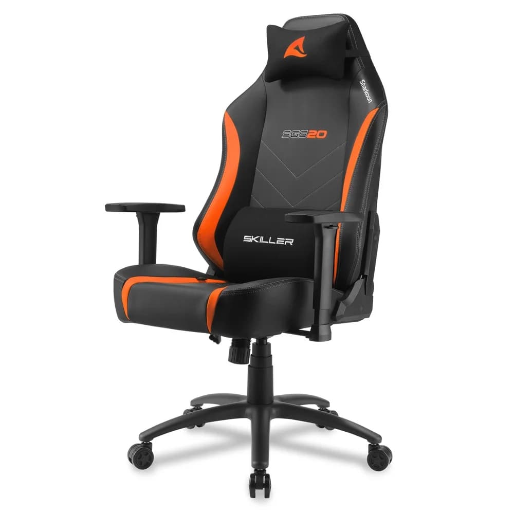 Игровое кресло Sharkoon Skiller SGS20 Black/Orange Cинтетическая кожа, Газлифт 4, подлокотник 3D