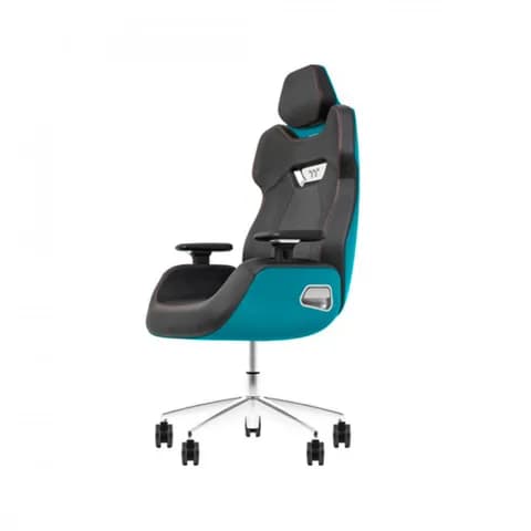 Игровое компьютерное кресло, Thermaltake, ARGENT E700 Ocean Blue, GGC-ARG-BLLFDL-01, Максимальная нагрузка 150 кг, Натуральная кожа, Основание алюминий и металл, Синий