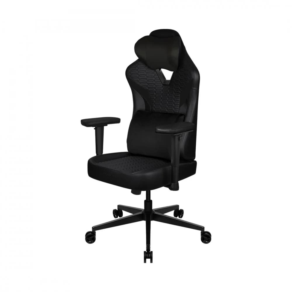 Игровое компьютерное кресло, ThunderX3, EAZE-Racer Black-V2, Тканное покрытие, (Ш)70*(Г)50*(В)129(139) см, Чёрный