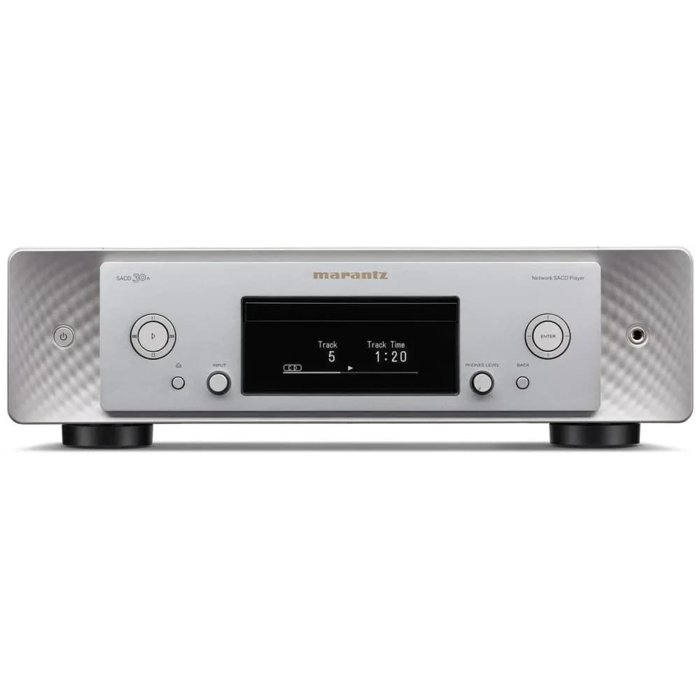 MARANTZ CD-проигрыватель CD50N СЕРЕБРО CD плеер /сетевой стример, ЦАП ESS9028, воспроизведение CD: CD-Audio, CD-r/RW (WMA, MP3, AAC), USB-вход: совместимость с DSD 11,2 МГц и 384 кГц / 32 бит PCM, п