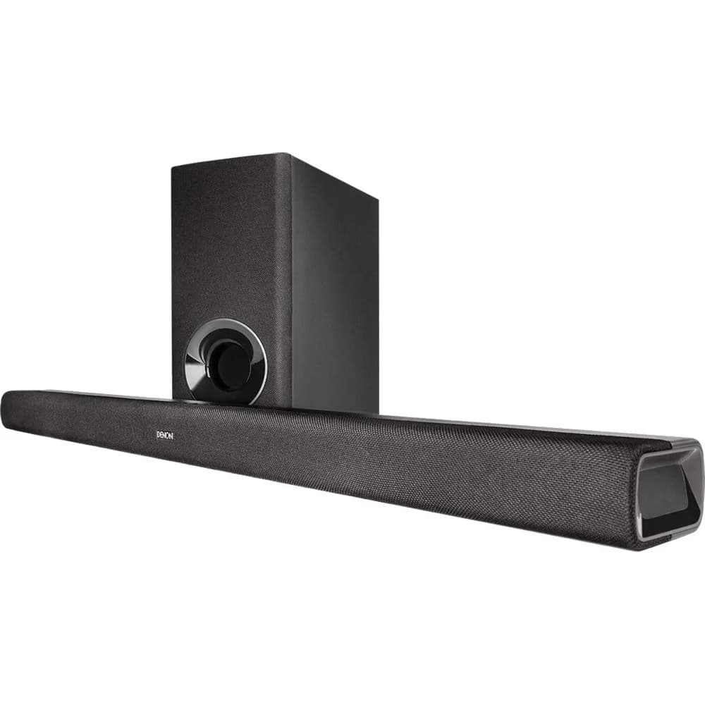 DENON Саундбар DHT-S316 ЧЕРНЫЙ Саундбар 2.1 с беспроводным сабвуфером, закрытое акустическое оформление, декодеры Dolby Digital, DTS, входы: HDMI 2.0, оптический, аналоговый, габариты: 900 x 55 x 82