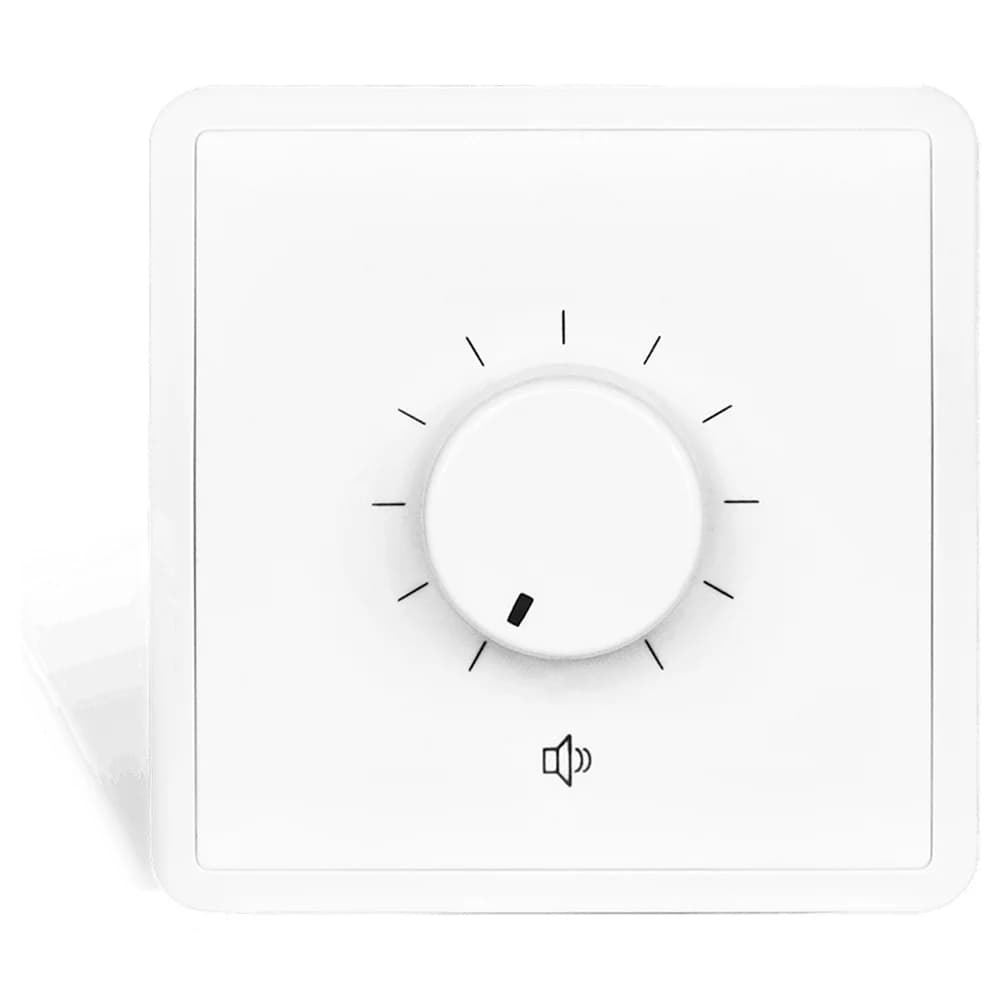 AUDAC Регулятор громкости VC3102/W Регулятор громкости, максимальная нагрузка 100 Вт, 80X80 мм, белый цвет. Гарантия - 12 месяцев