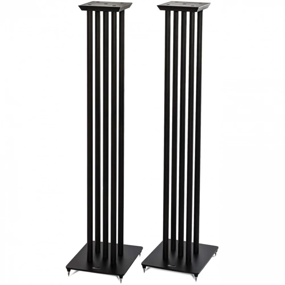 SOLIDSTEEL NS-10 Стойка под акустику ЧЕРНЫЙ (Пара) Стойка под акустику. 5 железных трубок в отделке Flat Black Верхняя панель из МДФ размером 160×160 мм, окрашенная в цвет Flat Black Нижняя пластина