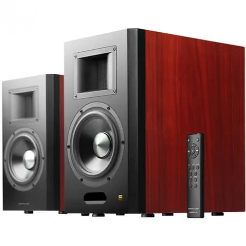 Колонки, Edifier, A300 Pro, 2.0, AUX, RCA, USB, Bluetooth 5.0, 40Гц-40кГц, MDF, Пульт ДУ, 260 Вт, Коричневый