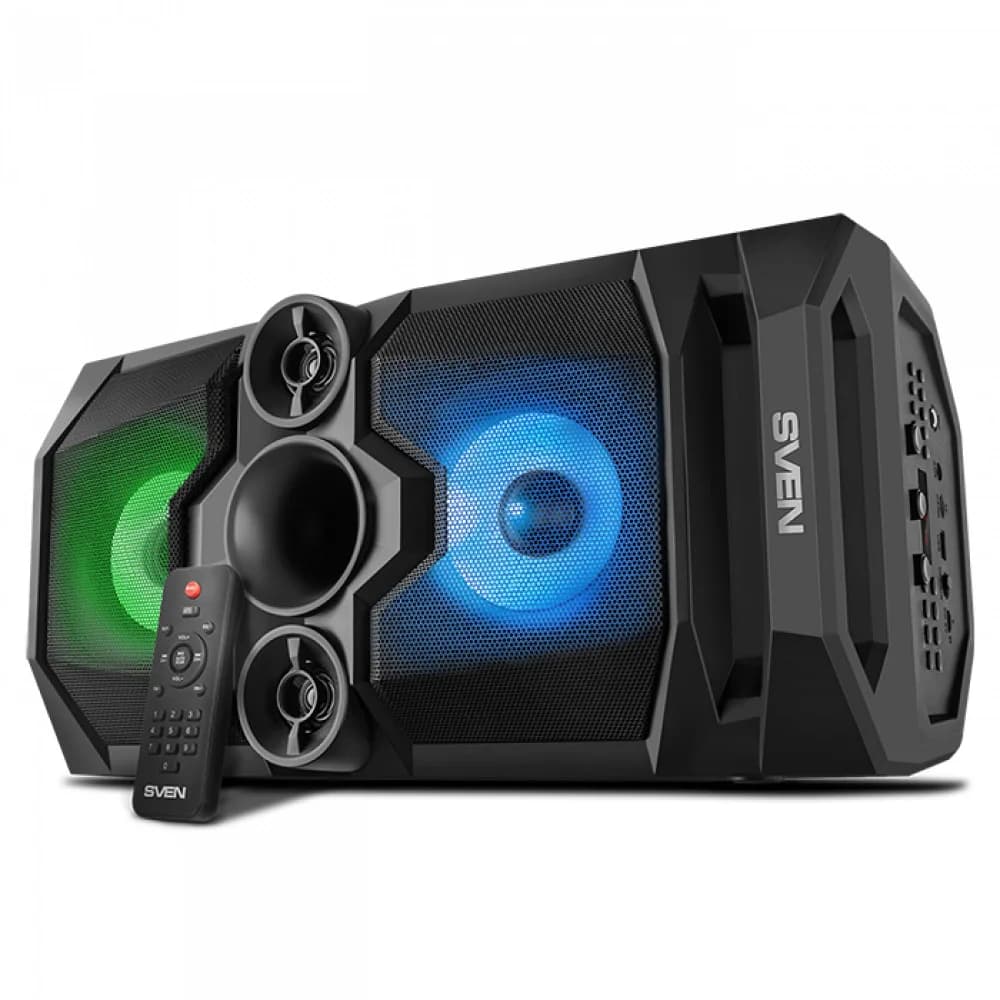 SVEN PS-655, черный, акустическая система (50W, TWS, Bluetooth, FM, USB, microSD, LED-display, RC, 2