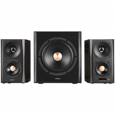 Акустическая система Bluetooth Edifier S360DB Brown < 2.1, RMS 155ВТ, PC/AUX/OPT/COX/BT, Пульт>