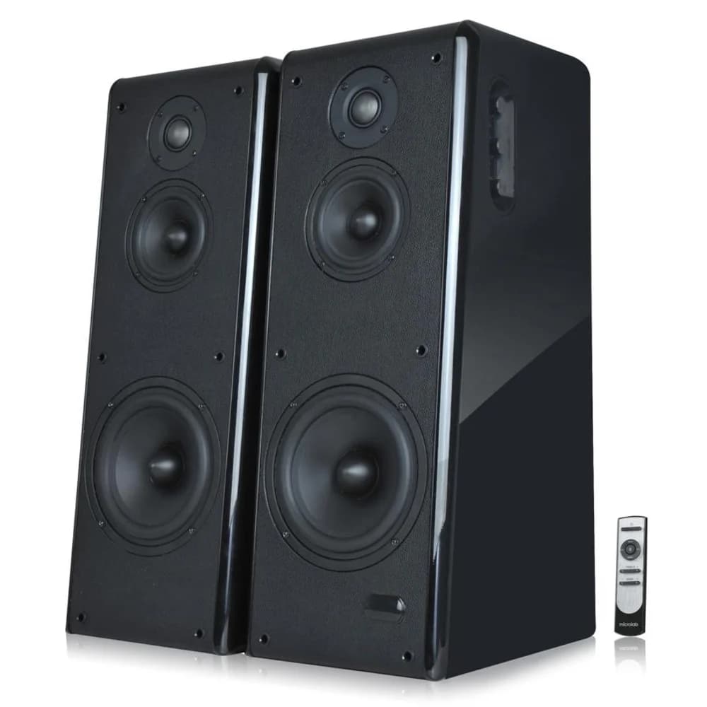 Колонки, Microlab, SOLO19, Bluetooth 4.0, 184Вт, Цифровой оптический вход, Цифровой коаксиальный вход, МДФ повышенной толщины, Беспроводной пульт ДУ, Чёрный