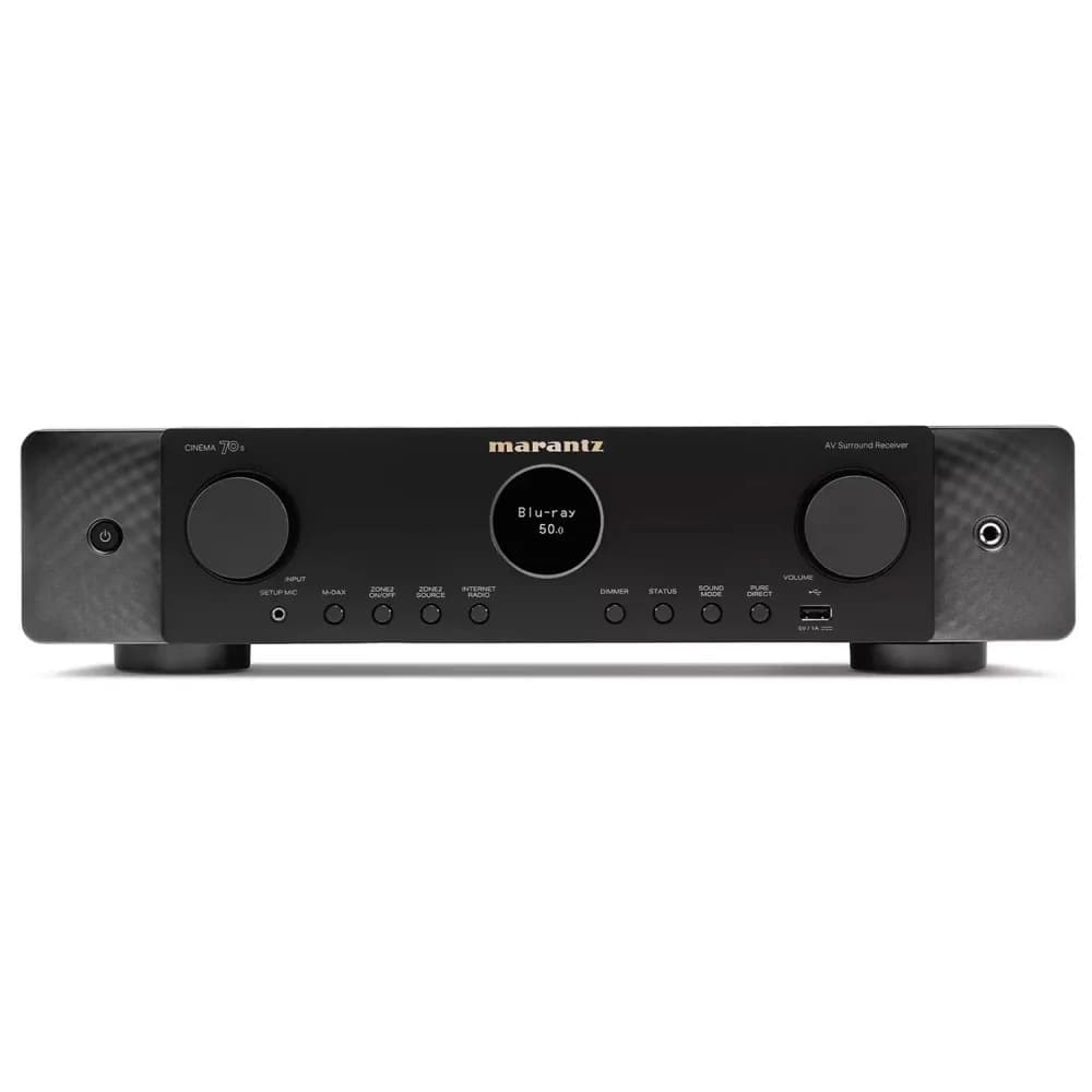 MARANTZ Стерео ресивер Stereo70S ЧЕРНЫЙ Стереоусилитель, мощность 2 х 75 Вт (8 Ом) / 2 х 150 Вт (6 Ом), диапазон частот 20 Гц – 20 кГц, MM-фонокорректор, (ШхВхГ) 43,18 x 38,1 x 17,78 мм, вес 18.5 кг