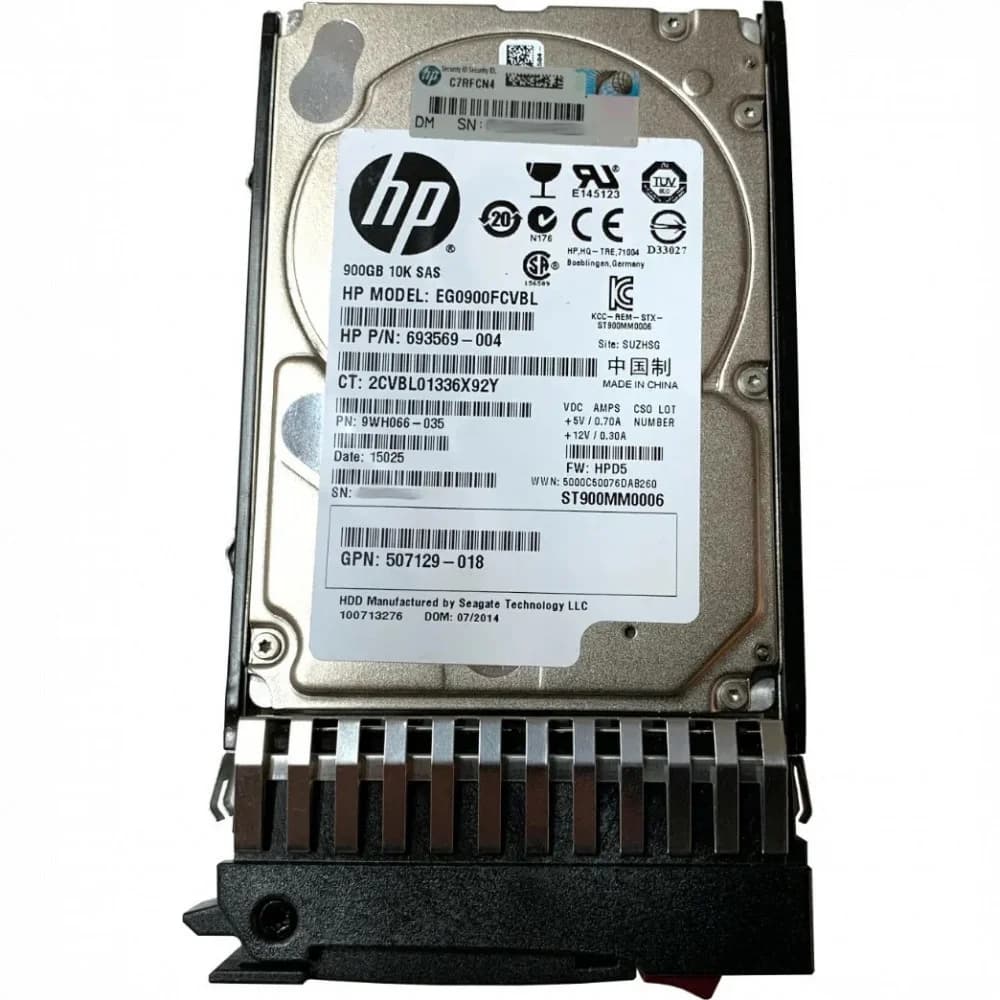 Жесткий диск HPE 900GB 6G SAS 10K rpm SFF (2.5-inch) Dual Port Enterprise 3yr Warranty Hard Drive