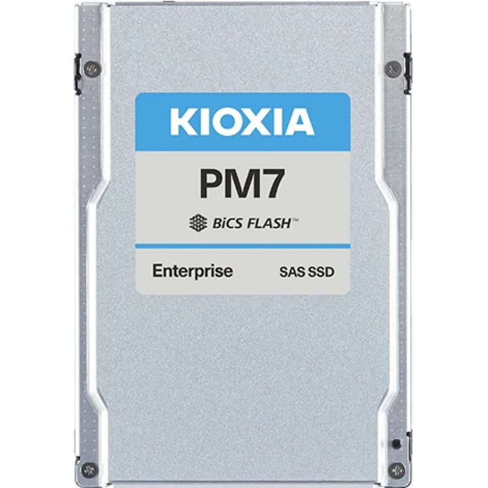 Серверный твердотельный накопитель/ KIOXIA SSD PM7-V, 3200GB, 2.5" 15mm, SAS 24G, TLC, R/W 4200/3650 MB/s, IOPs 720K/340K, TBW 17520, DWPD 3 (12 мес.)