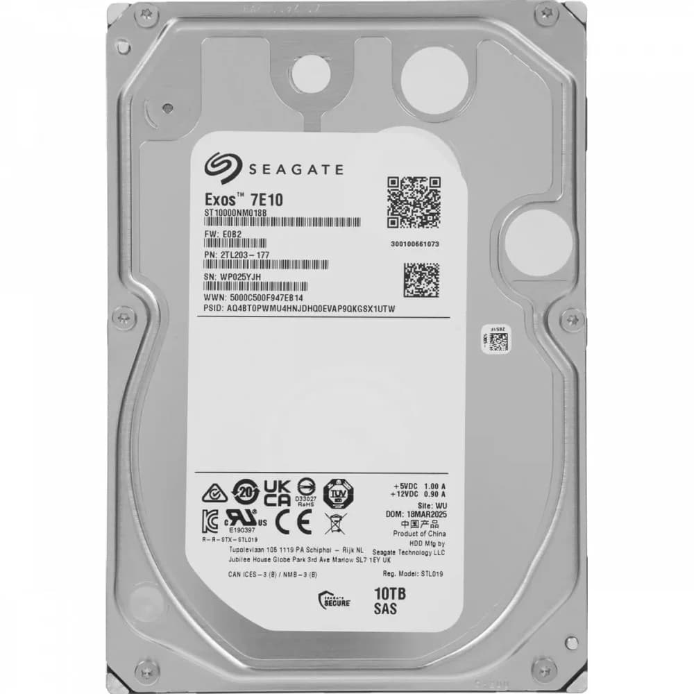 Жесткий диск/ HDD Seagate SAS 10Tb Enterprise Capacity Exos 7E10 12Gb/s 256Mb 1 year ocs (replacement ST10000NM002G)