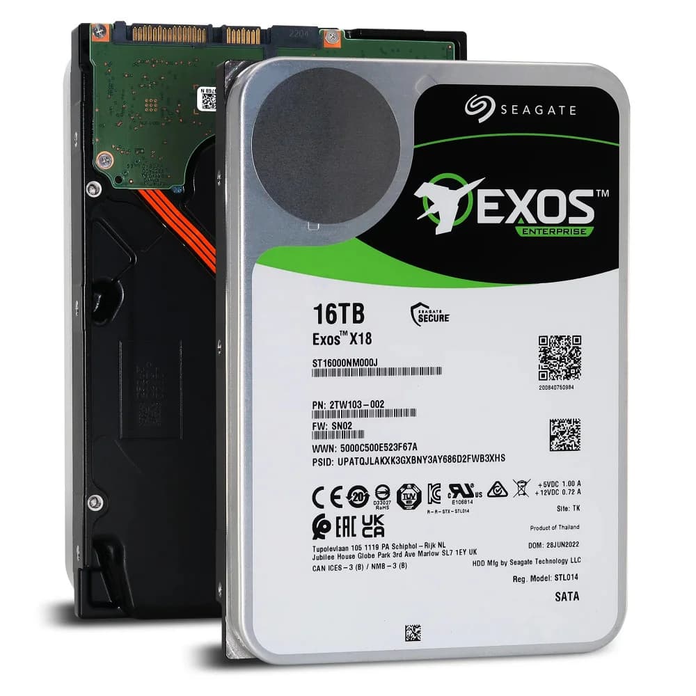 SEAGATE HDD Server Exos X18 HDD 512E/4KN ( 3.5'/ 16TB/ SATA 6Gb/s / 7200rpm)
