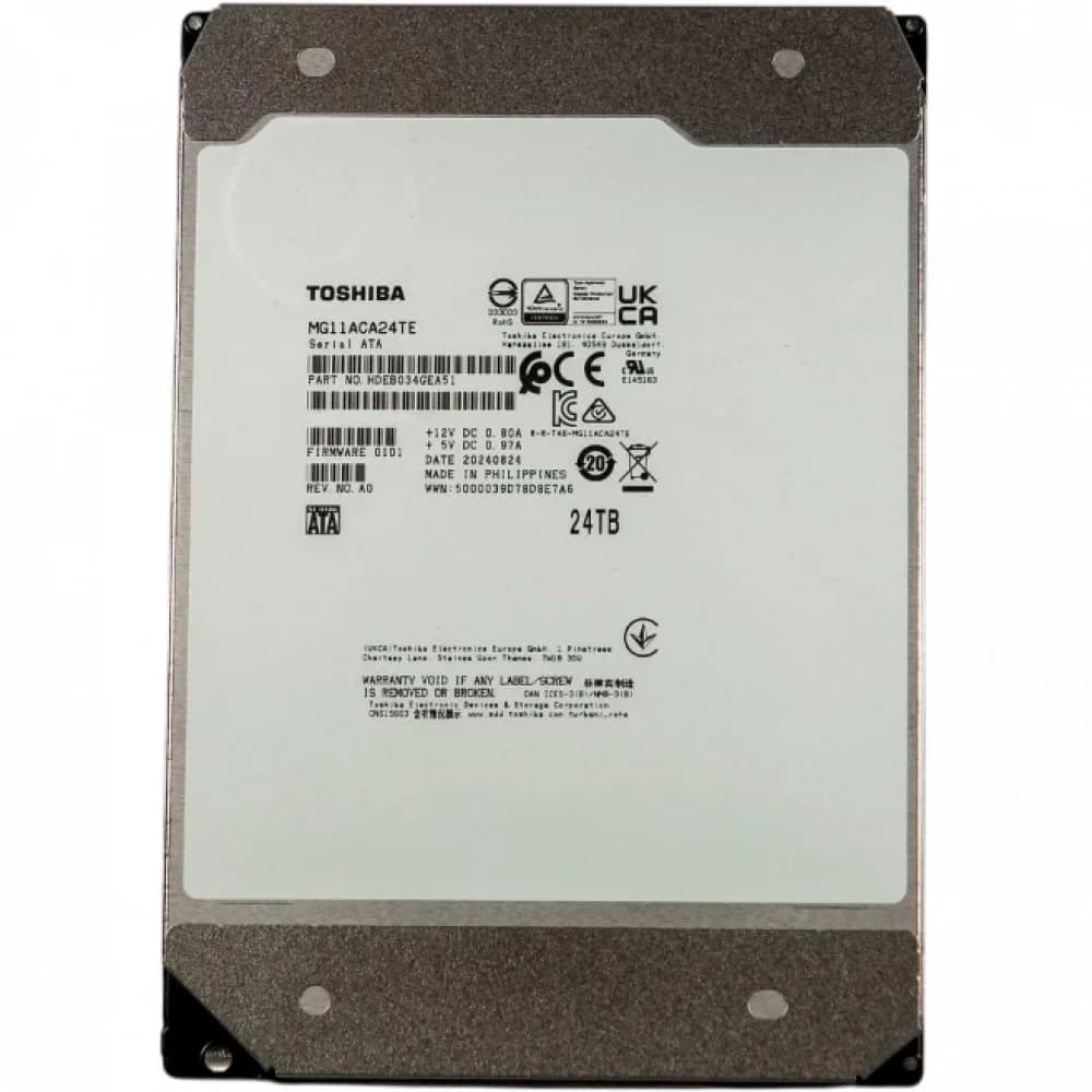 Жесткий диск серверный Toshiba 3.5" 24TB MG Series SATA3 6Gb/s 7200RPM 512MB Buffer