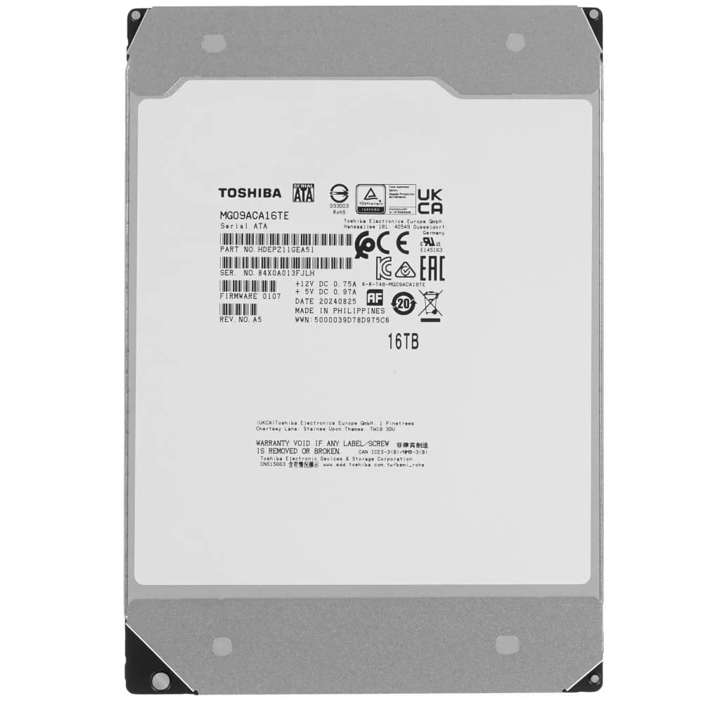 HDD Server TOSHIBA MG09 16TB CMR 512e, 3.5'', 512MB, 7200RPM, SATA, SKU: HDEPZ11GEA51F
