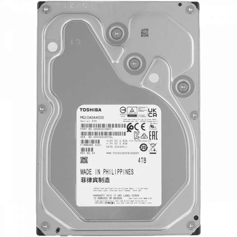 Жесткий диск SATA 4TB 7200RPM 6GB/S 512MB MG10ADA400E TOSHIBA